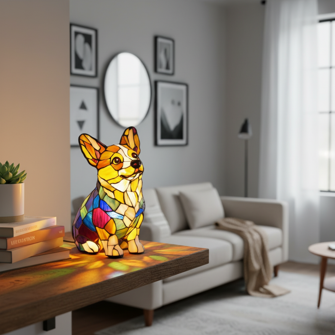 Corgi | Glasmålning Lampa