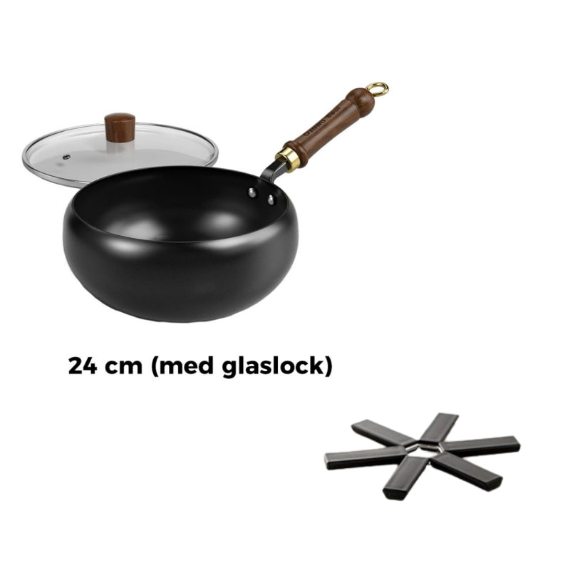 🎁🔥 Hållbar gjutjärnspanna – oemaljerad & presentklar!