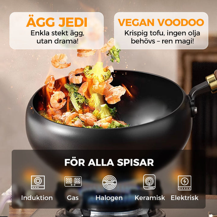 🎁🔥 Hållbar gjutjärnspanna – oemaljerad & presentklar!