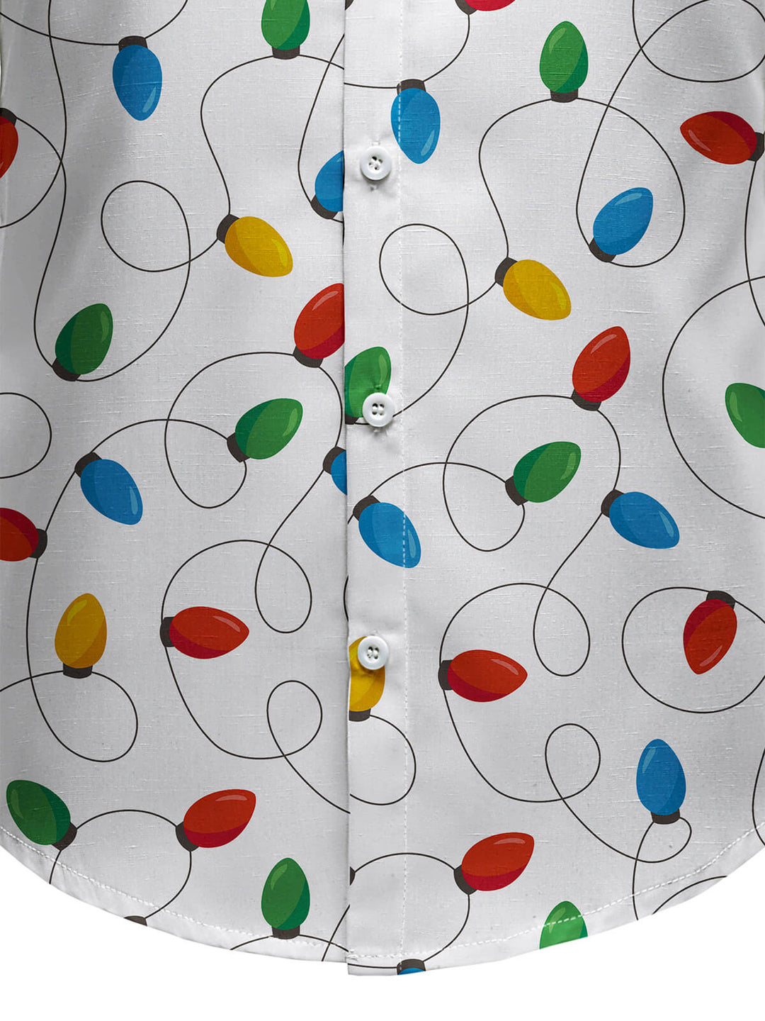 Herre Jul Långärmad Xmas Fairy Lights Skjorta