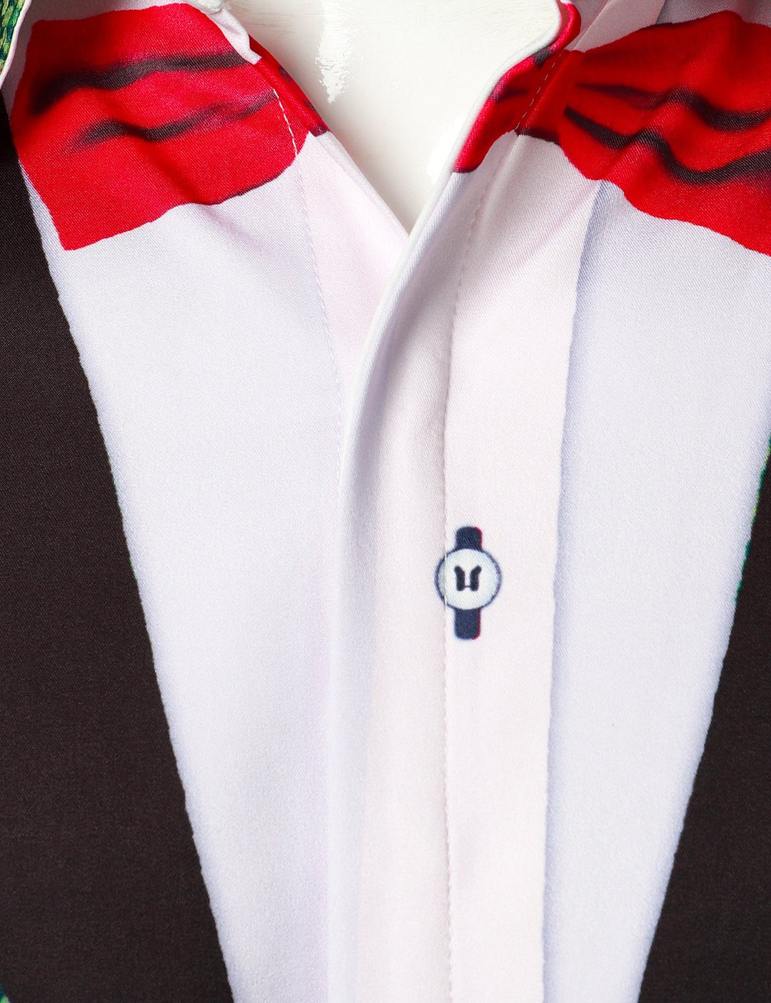 Mäns Julgran Roligt Outfit Jultema Topp Semester Grön Knapp Långärmad Skjorta