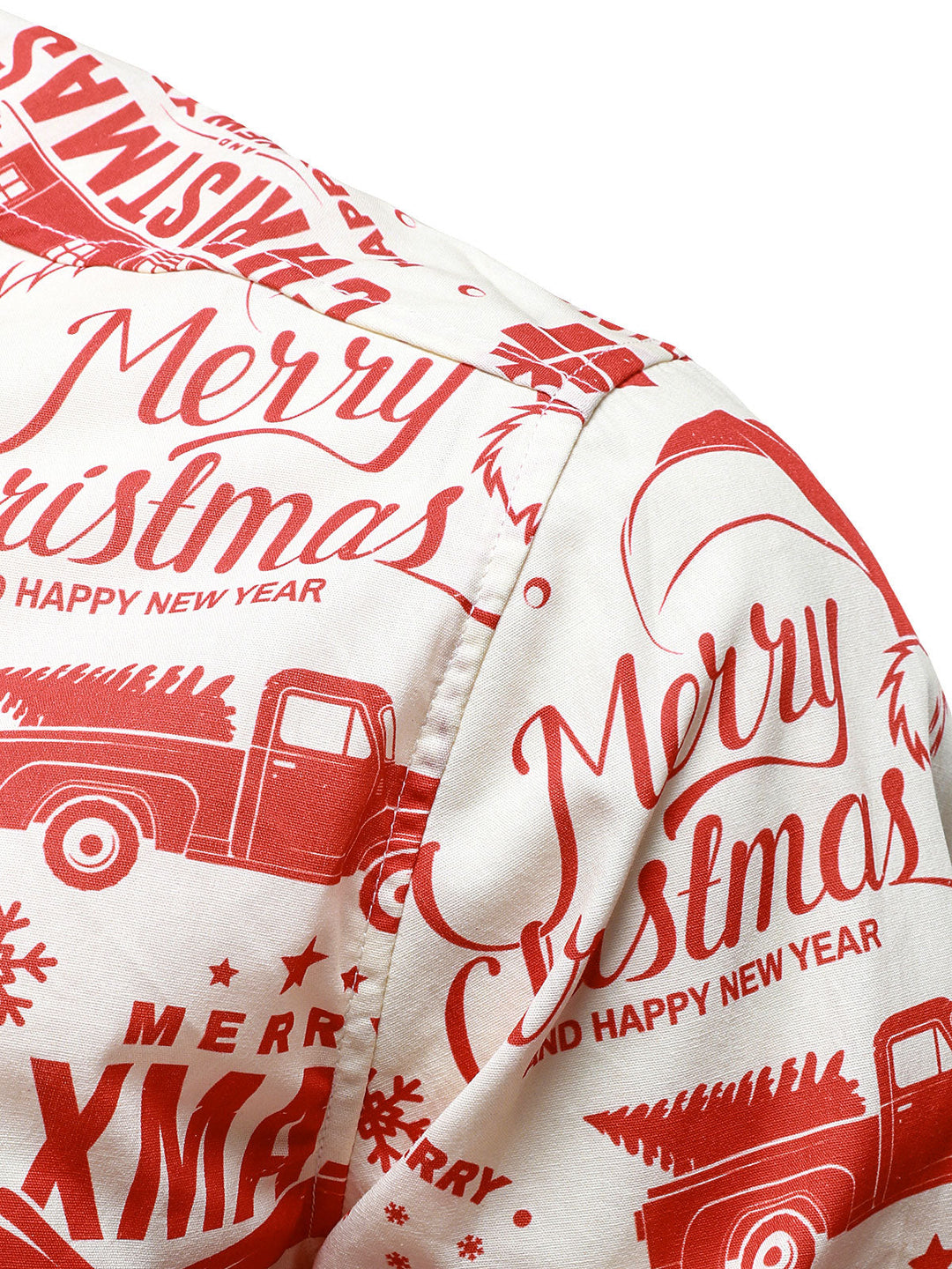 Herrarnas jultröja i beige med rolig vintage-design och långa ärmar