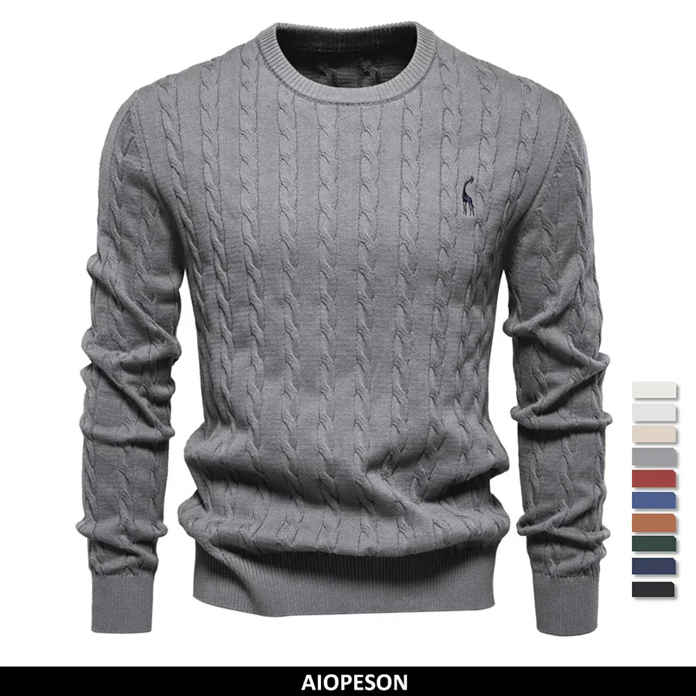 Falkner | Stickad Modern Herrpullover