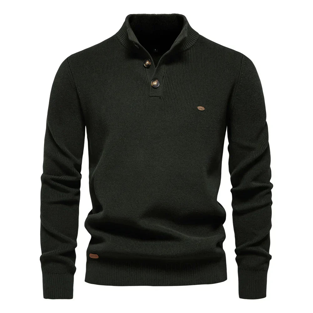 Konrad | Stilfull Herrpullover med Knappdesign