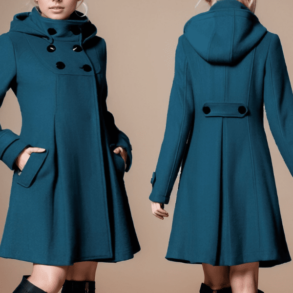 Solvara™ - Elegant Jacka med Didfickor och Huva - Dona Stockholm